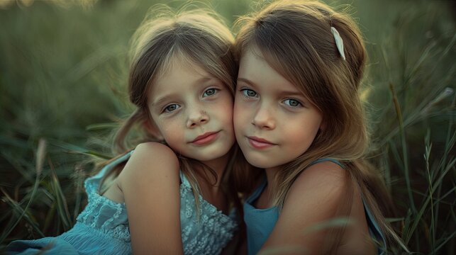 two girls, best friends forever, generative ai