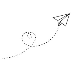 Paper Airplane Route Line