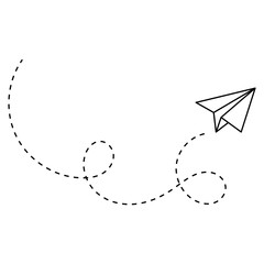 Paper Airplane Route Line