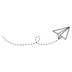 Paper Airplane Route Line
