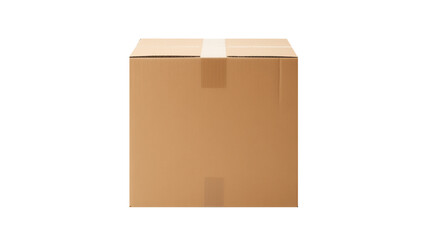 Carton box. Delivery box cut out. Cardboard box on transparent background