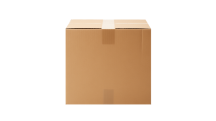 Carton box. Delivery box cut out. Cardboard box on transparent background
