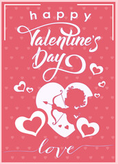Valentine's Day vector design for greeting cards, flyers, posters. Vector illustration