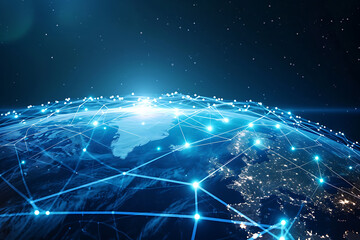 technology connecting network around the world 