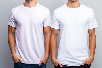 Woman in White Tshirt Mockup created with Generative AI