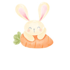 easter bunny with carrot