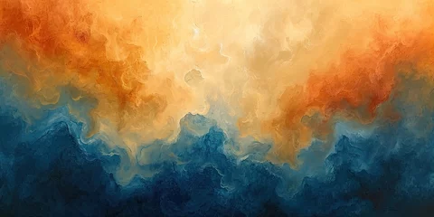 Foto op Canvas Textured abstract paint on canvas background grunge art wallpaper colorful wall pattern in vintage design paper old artistic brush strokes backdrop decorative retro watercolor draw illustration © Thares2020