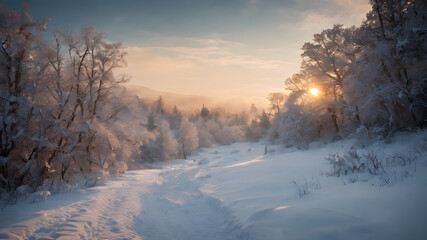Obraz premium landscape with snow