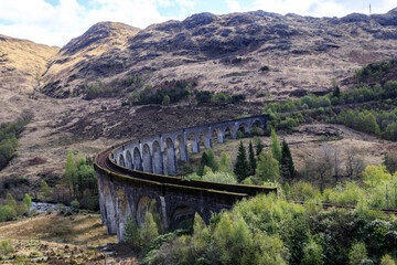 Naklejka premium A Journey Across the Magical Glenfinnan Viaduct