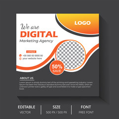 vector creative digital marketing social media banner template.