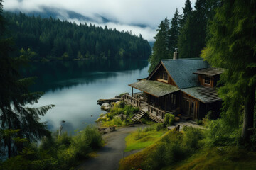 Cabin in the Clouds: Aerial Woodland Wonder