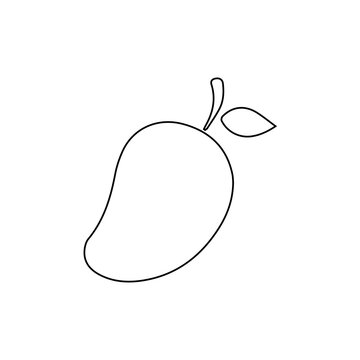 recommend clip art: Mango fruit vector icon. Mango in flat style. Vector illustration of tropical fruit. Illustration vector graphic of mango. Good for food and drinks