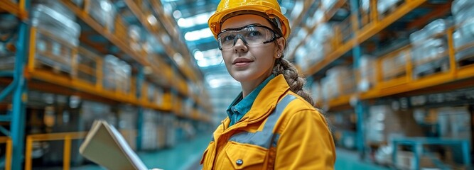 The engineering crew loads cargo into a transportation ship, moves inventory cardboard boxes in the factory distribution warehouse,