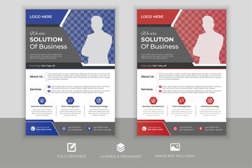 Modern Corporate business flyer design template, poster flyer pamphlet brochure cover design layout space for photo background, vector illustration template in A4 size, real estate, marketing 
