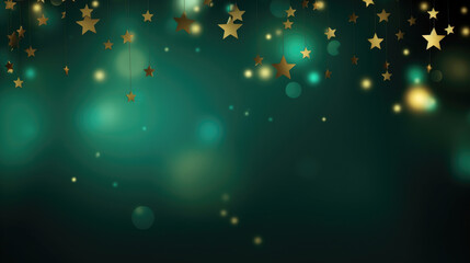 Green Background with Gold Stars