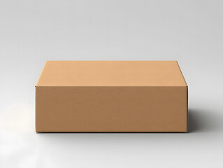 3D blank cardboard box mockup isolated on a white background