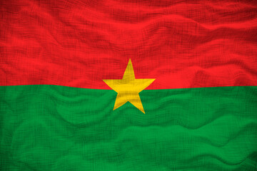 National flag of Burkina Faso.. Background  with flag of Burkina Faso.. - obrazy, fototapety, plakaty