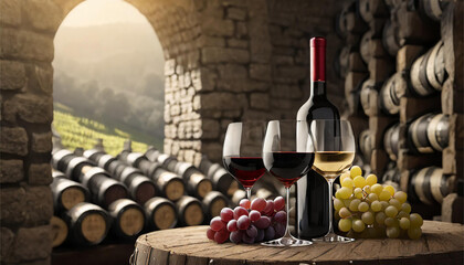 still life with wine