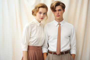 Man and Woman Standing Together