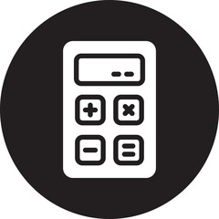 calculator glyph icon