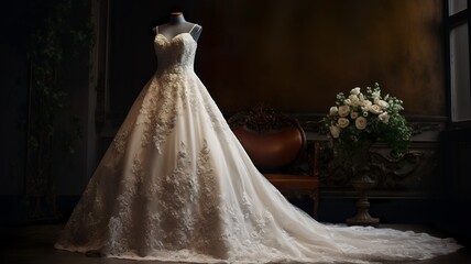 a beautiful wedding dress