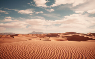 Fototapeta na wymiar Desert_Dunes / Generative AI