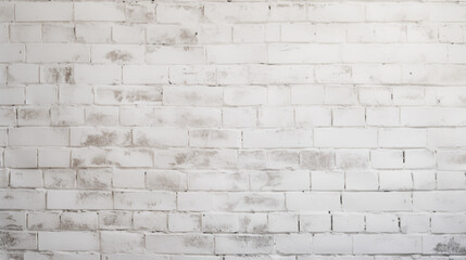 White brick walll background. Tile background of weathered brick wall.