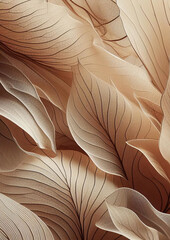 Background from leaves of beige color.