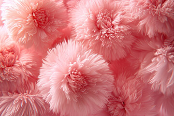fluffy pink flashlights in close-up