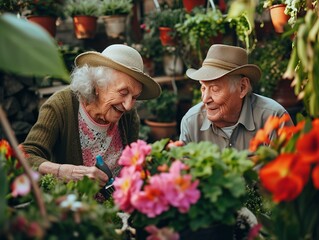 Harvesting Joy: Elderly Friends and Their Garden