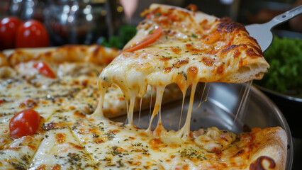 Cheese Pizza at Upscale Buffet