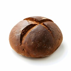 Pumpernickel Bread Isolated  on White Background