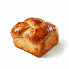 Isolated Brioche on White Background