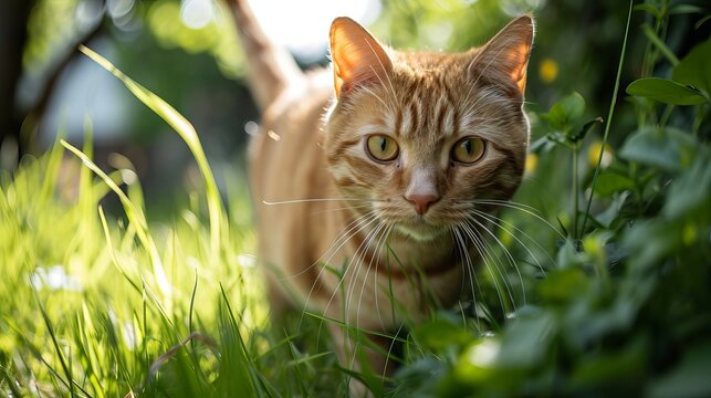 Portrait of a cat outdoor