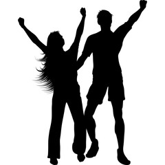 Party people silhouettes