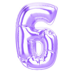 16 Purple 3D Number