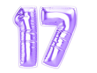 29 Purple 3D Number