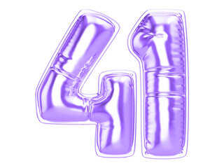 53 Purple 3D Number