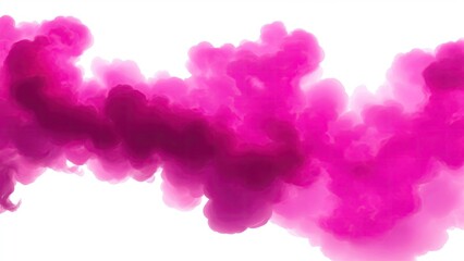 Pink fire flame smoke cloud texture isolated on white background