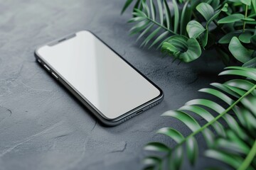 Minimalist Elegance: Smartphone Mockup with Blank Screen Template