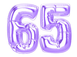 77 Purple 3D Number