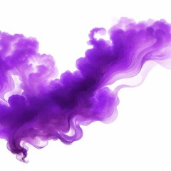 Obraz premium Purple fire flame smoke cloud texture isolated on white background