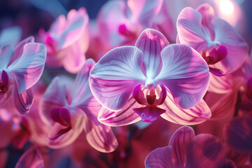 close-up purple orchid flower