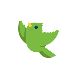 Vector illustration cartoon flying sparrows isolated on white background