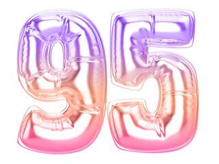 95 Gradient 3D Number