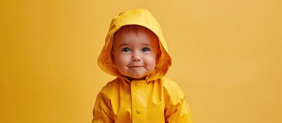 See your designs instantly in this Cyber Yellow Sweet Baby Raincoat Mockup with just a few clicks.