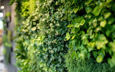 Residential Garden Wall: A photograph capturing a green wall in a residential setting, turning vertical spaces into lush gardens