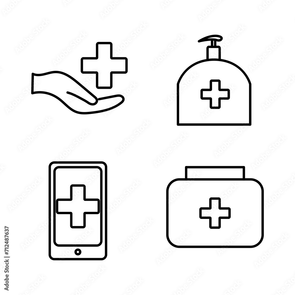 Canvas Prints medical equipment icon logo design vector