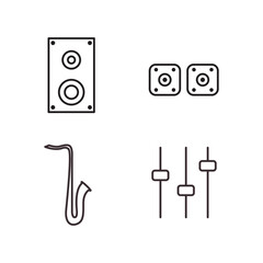music equipment icon logo design vector