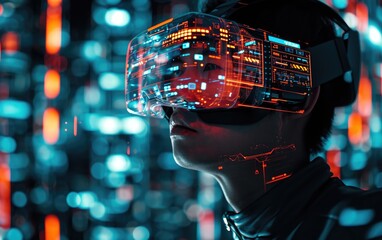 Virtual Reality Integration: A virtual reality technology within the cyberspace environment, blending physical and digital realities